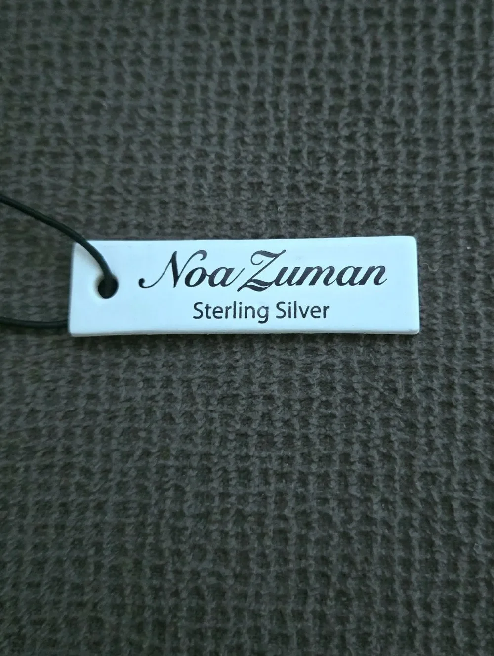 Noa Zuman Silver🤍 Square Scroll📜 with Amazonite Pendant Necklace - NWT